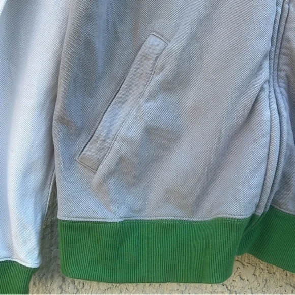 Oakley Striped Hooded Zip up Sweatshirt Grey/Green/Cream Mens Size M - Picture 3 of 7